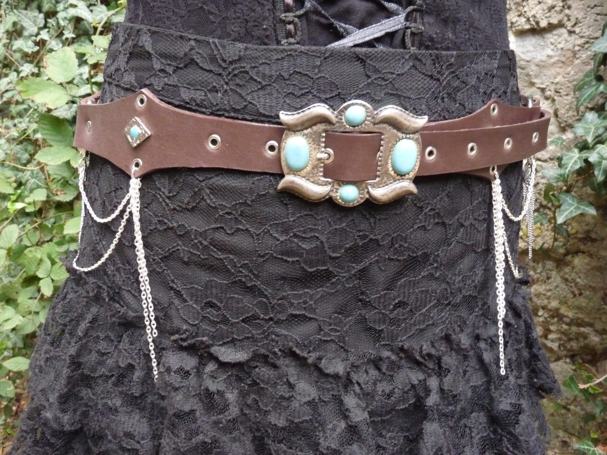 Ceinture Fantaisie E. FERRI Simili Cuir Taupe Taille M - Neuve Avec étiquettes, Boucle Métal